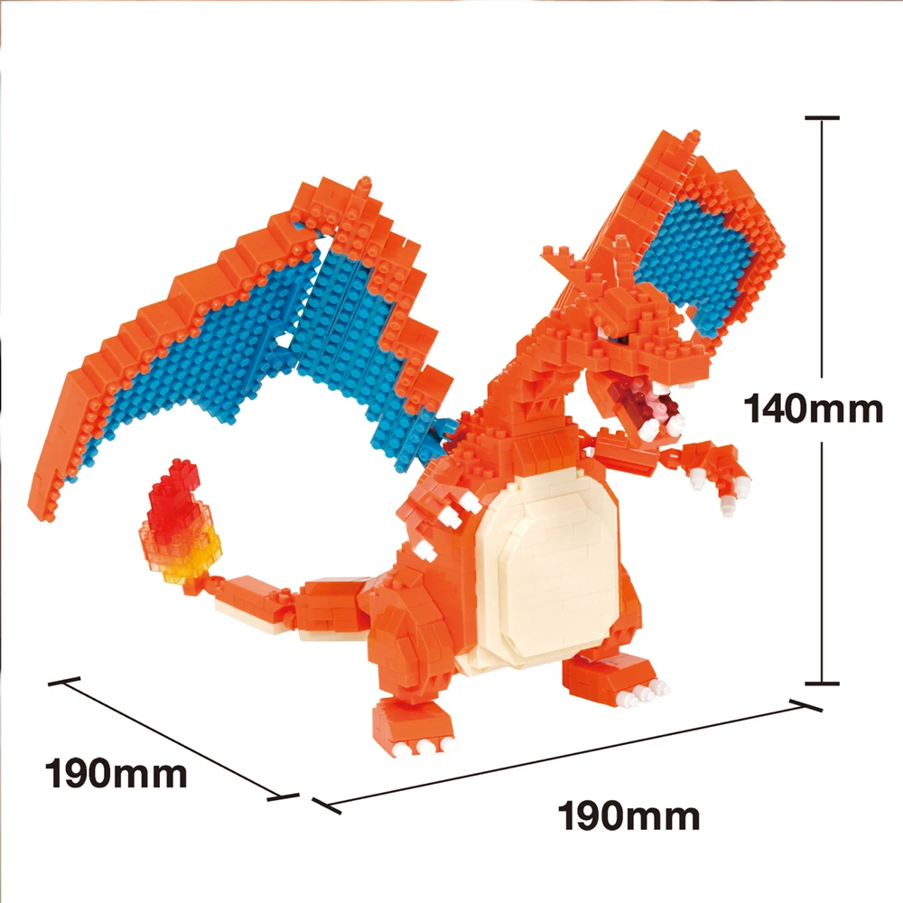 Nanoblock - Figurine Pokémon - Dracaufeu (Charizard) - Figurine en briques 860 pièces – Image 5
