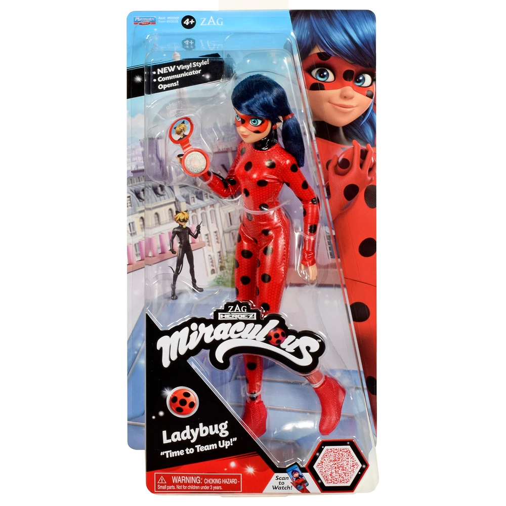 Miraculous Ladybug - Poupée articulée Ladybug - Ladybug avec son yoyo en mode téléphone - Costume effet vinyle – Image 7