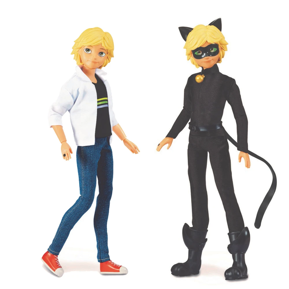 Miraculous - Poupée Miraculous Chat Noir et Adrien - Poupée mannequin 26 cm - 2 Tenues incluses – Image 2