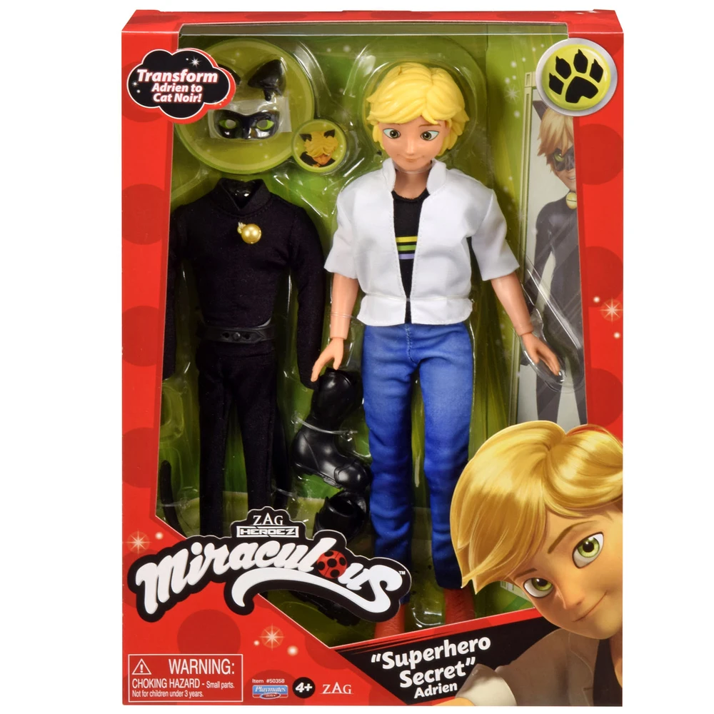 Miraculous - Poupée Miraculous Chat Noir et Adrien - Poupée mannequin 26 cm - 2 Tenues incluses – Image 5