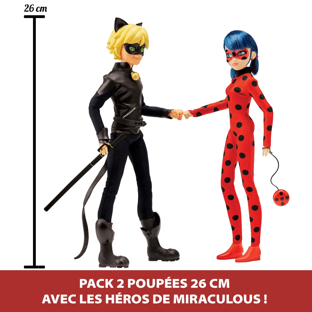 Miraculous Ladybug - Set de Jouet Miraculous - Pack de 2 Poupées Miraculous 26 cm – Image 2