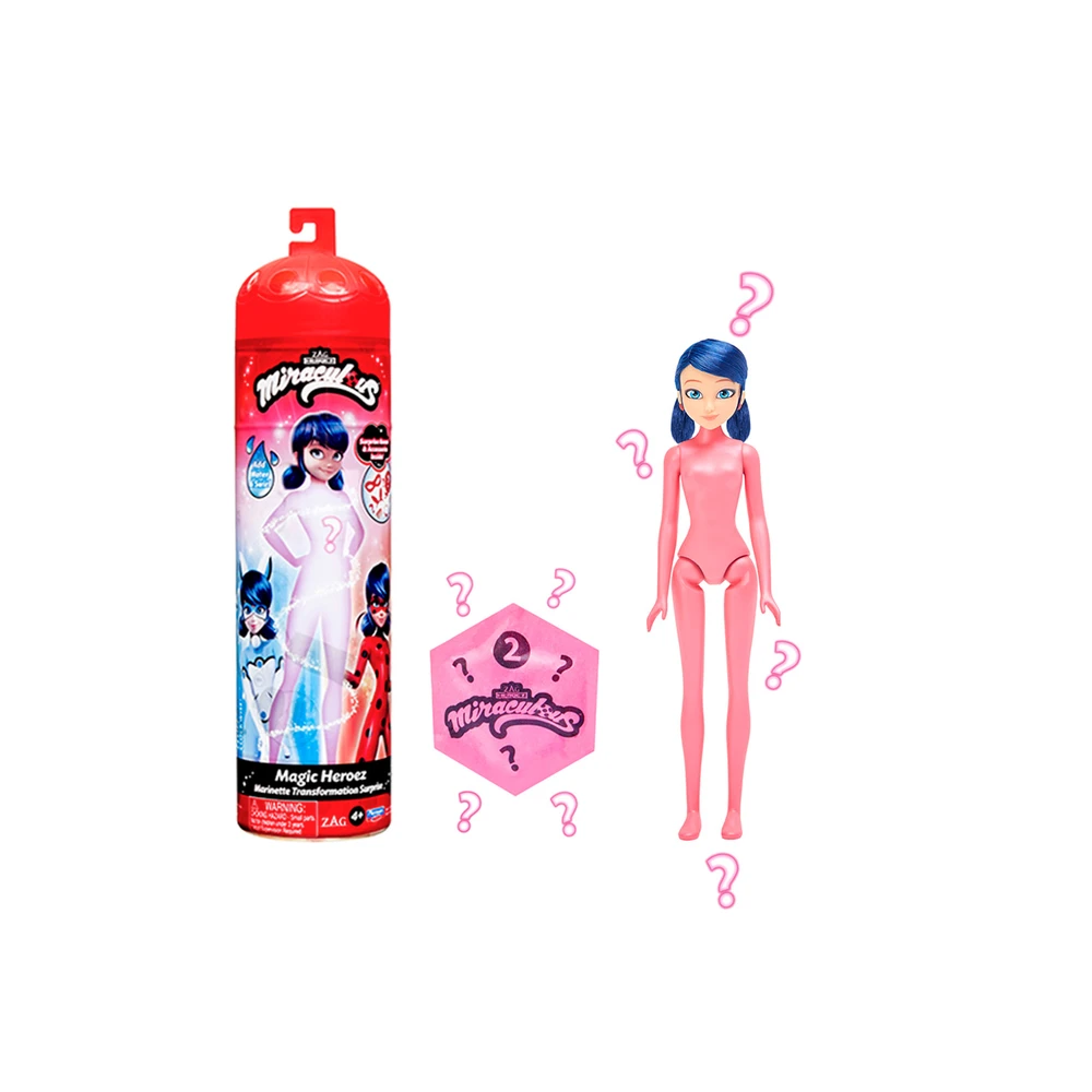 Miraculous Ladybug - Poupée Marinette Color Change Surprise - Poupée Miraculous articulée 26 cm + 3 surprises - Modèle aléatoire – Image 4
