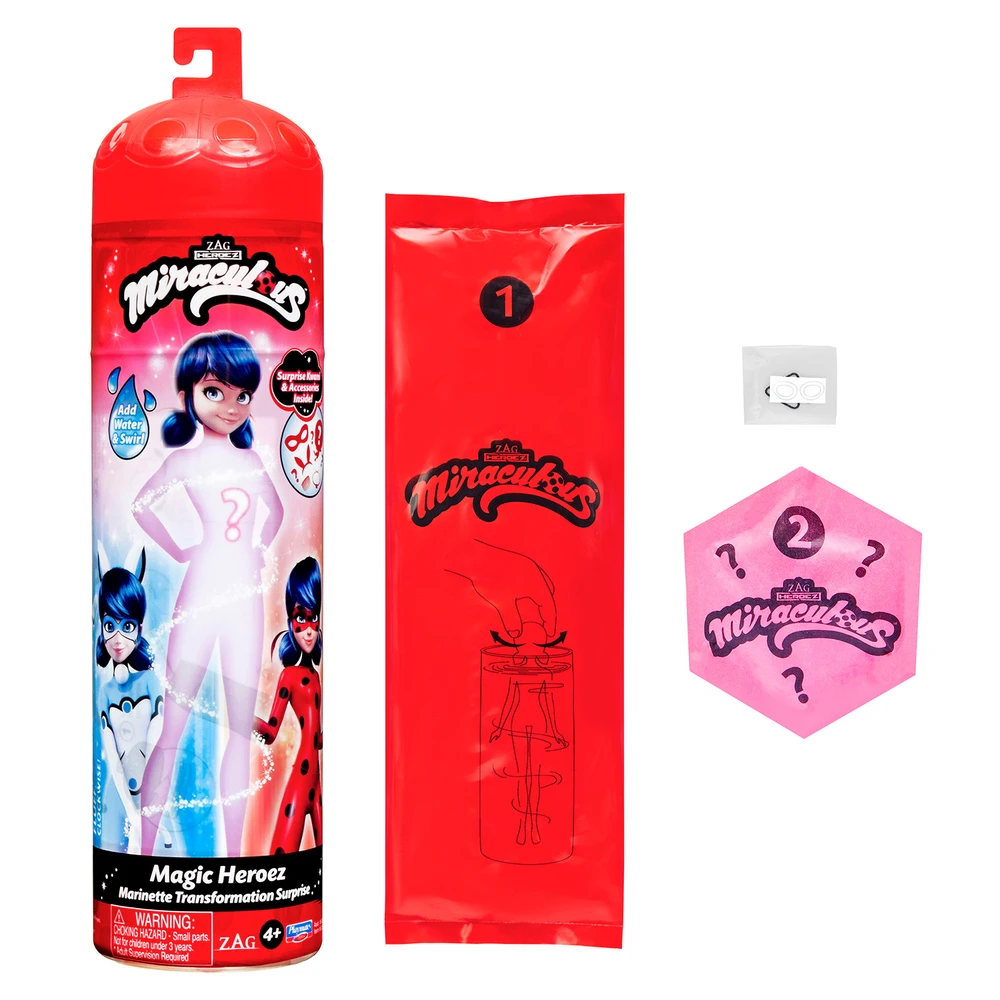 Miraculous Ladybug - Poupée Marinette Color Change Surprise - Poupée Miraculous articulée 26 cm + 3 surprises - Modèle aléatoire – Image 5