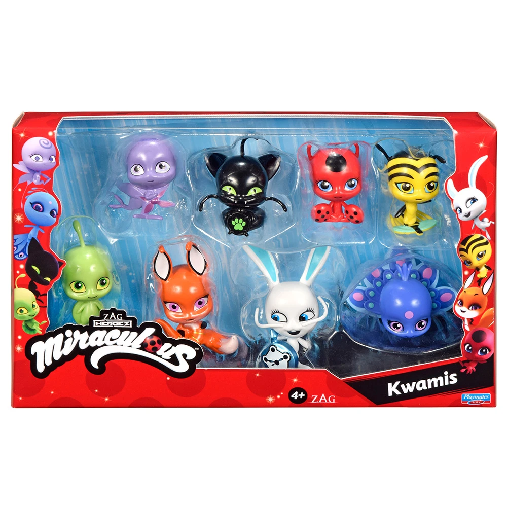 Miraculous - Pack de 8 kwamis – Collection de Mini-figurines Miraculous - Coffret 8 Kwamis