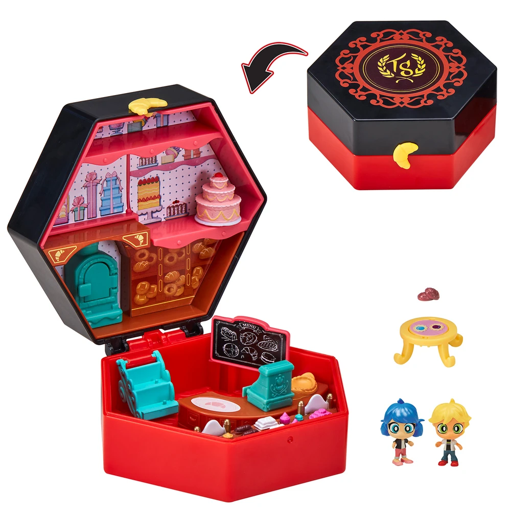 Miraculous Ladybug - Mini univers Chibi Boulangerie - Mini figurines Marinette et Adrien incluses Miraculous