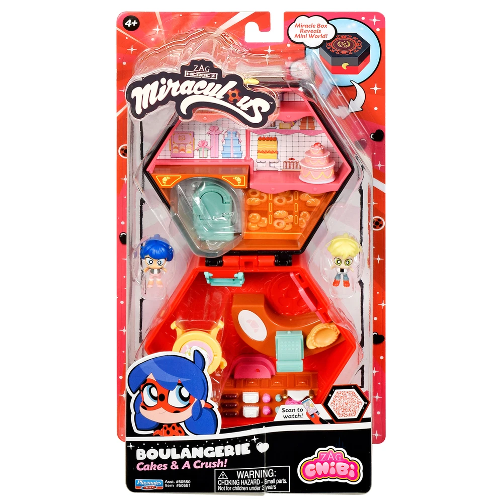 Miraculous Ladybug - Mini univers Chibi Boulangerie - Mini figurines Marinette et Adrien incluses Miraculous – Image 2