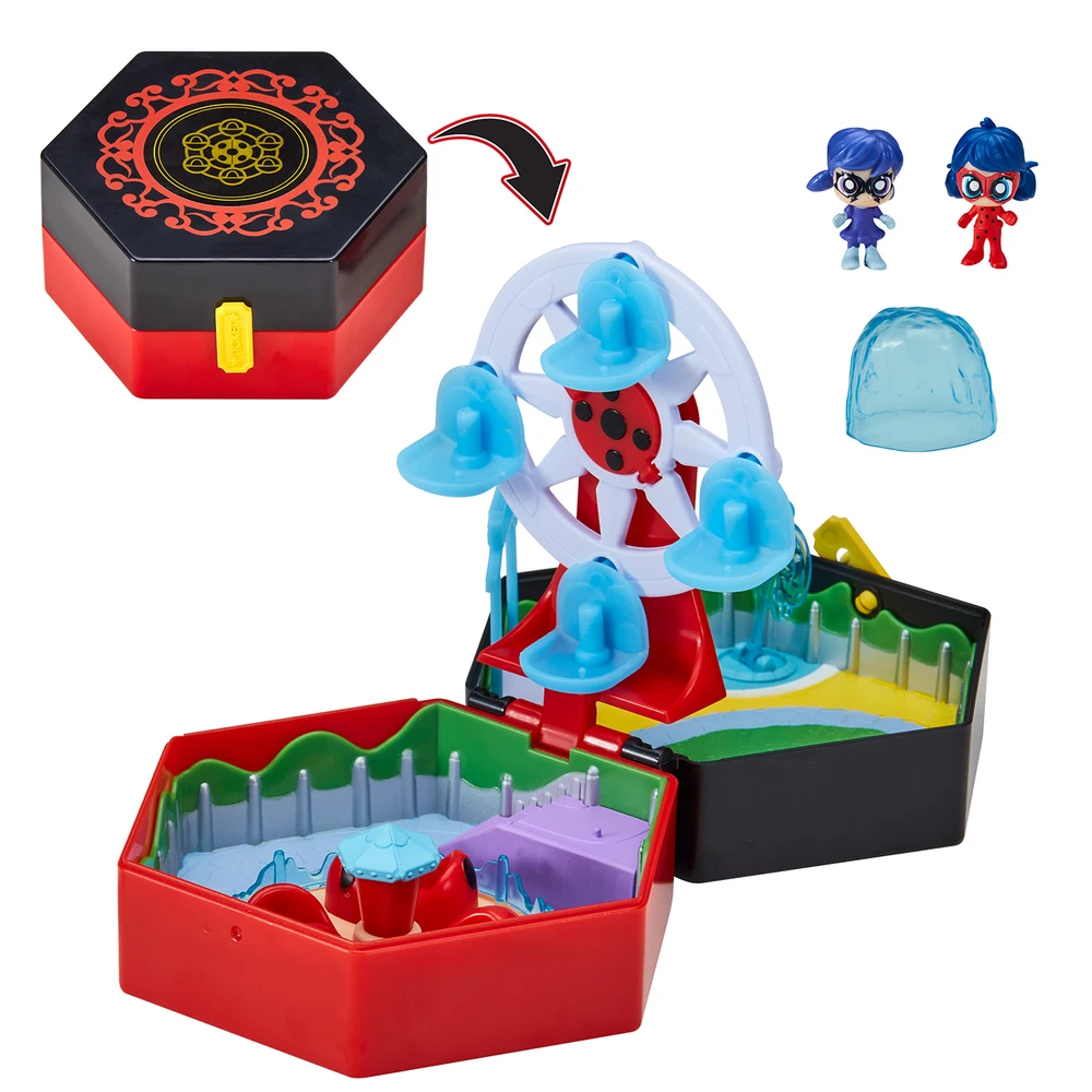 Miraculous Ladybug - Mini univers Chibi Parc d'attractions - Mini figurines Marinette et Climatika incluses Miraculous