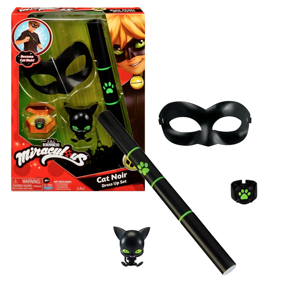 Miraculous - Set de transformation - Déguisement Chat Noir - Accessoires de super-héros Miraculous
