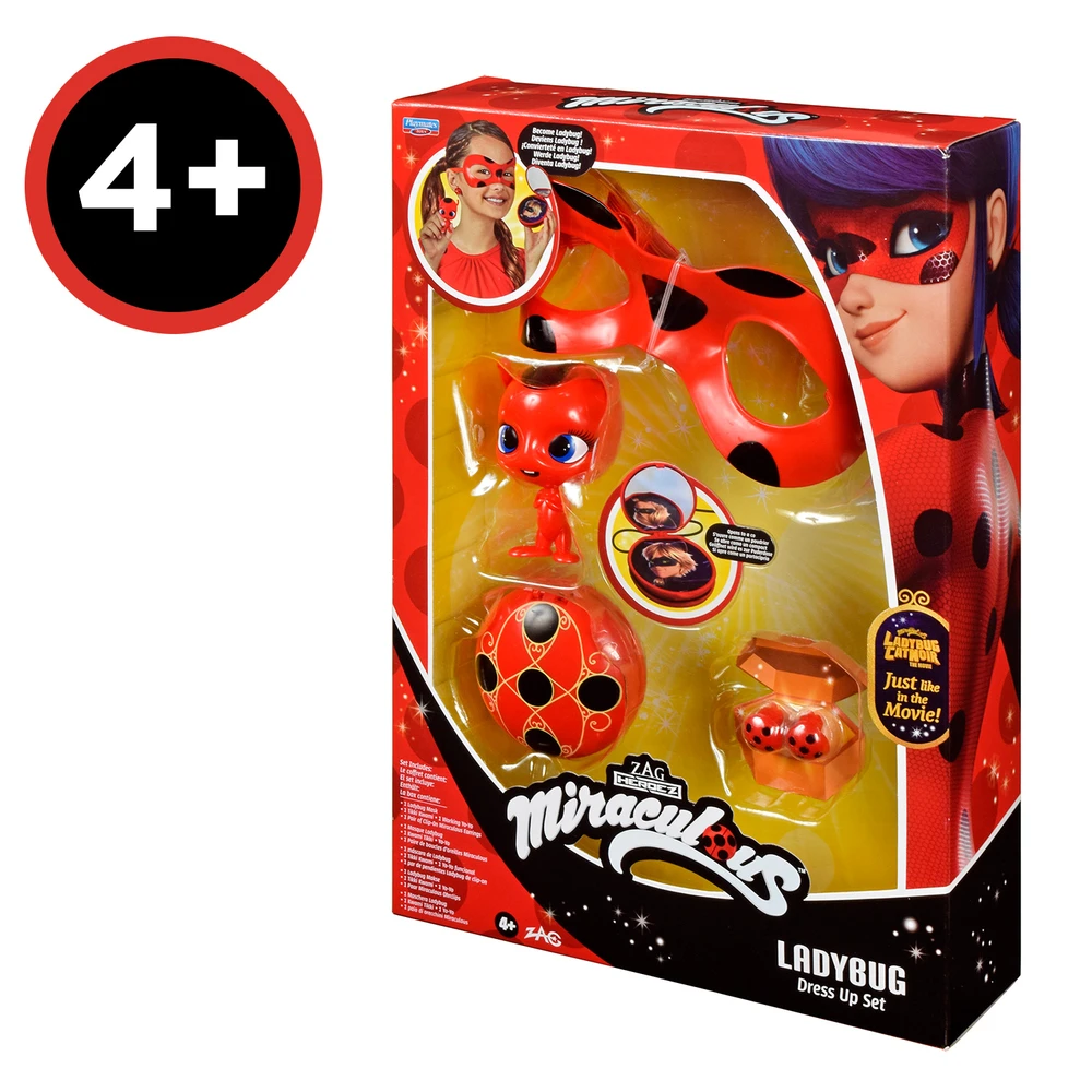 Miraculous Ladybug - Set de Transformation - Déguisement Ladybug - Masque Yoyo Miroir Boucles d'oreilles Kwami Tikki – Image 7