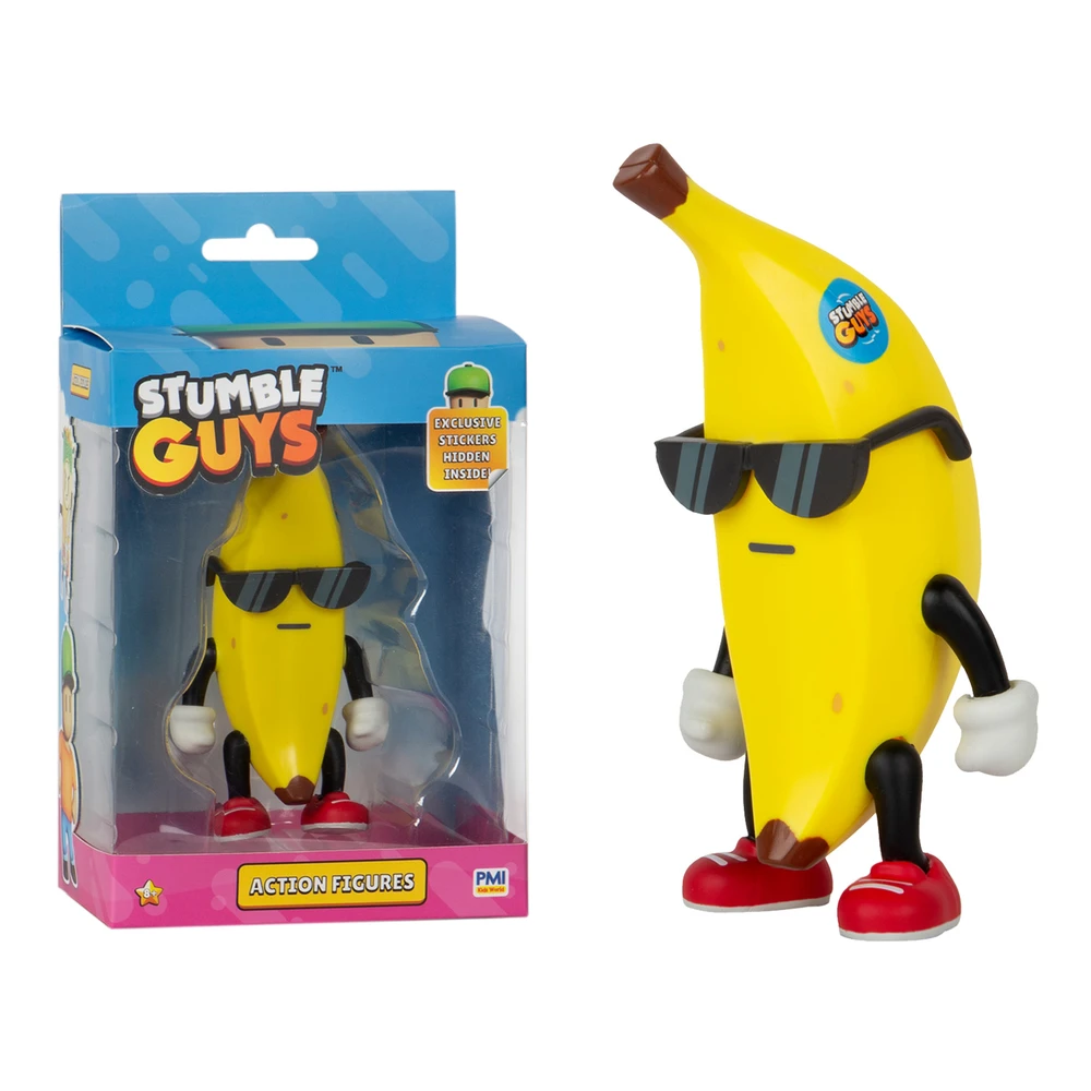 Stumble Guys - Banana Guy - Figurine 11 cm avec stickers
