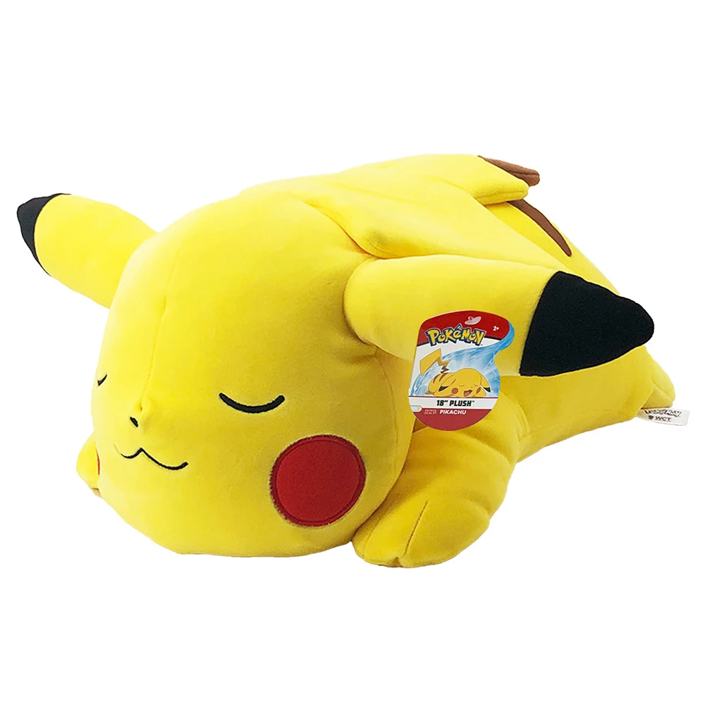 Pokémon - Peluche Pikachu 40cm qui dort - Peluche Pokémon toute douce