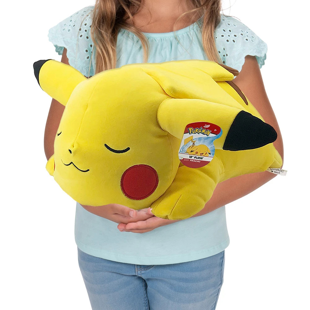 Pokémon - Peluche Pikachu 40cm qui dort - Peluche Pokémon toute douce – Image 3