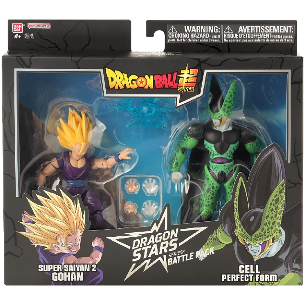 Dragon Ball Super - Figurines Dragon Stars 17cm - Battle Pack - Super Saiyan Gohan 2 vs Cell - Pack de 2 figurines