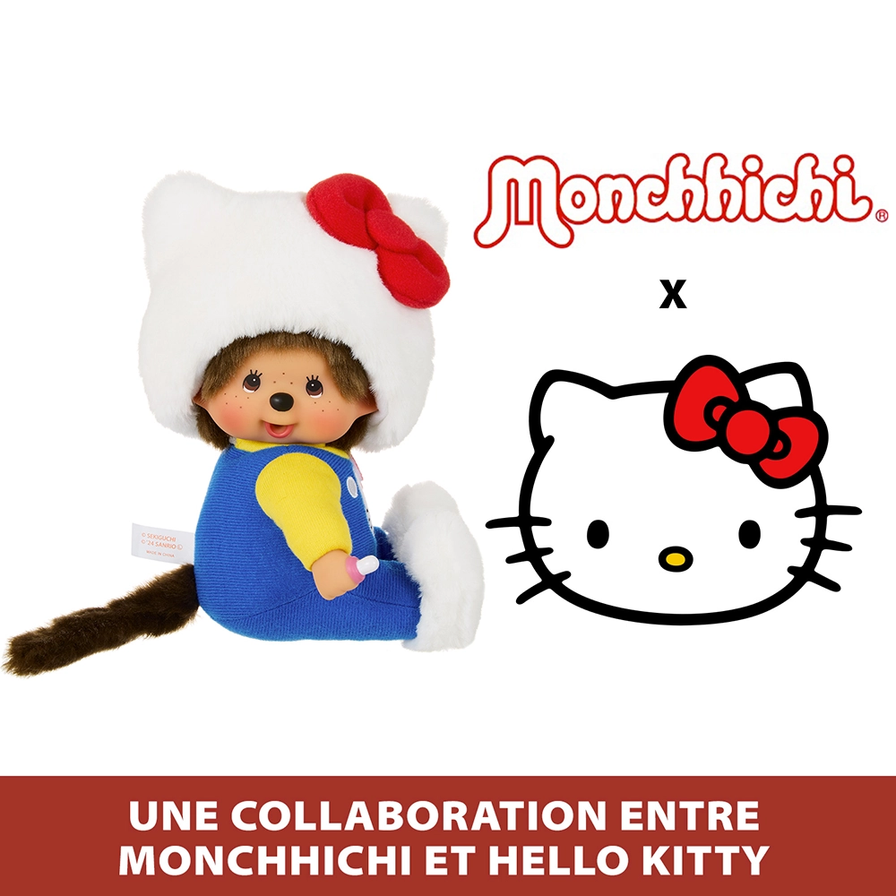 Monchhichi - Peluche Monchhichi Hello Kitty Assis – Image 2