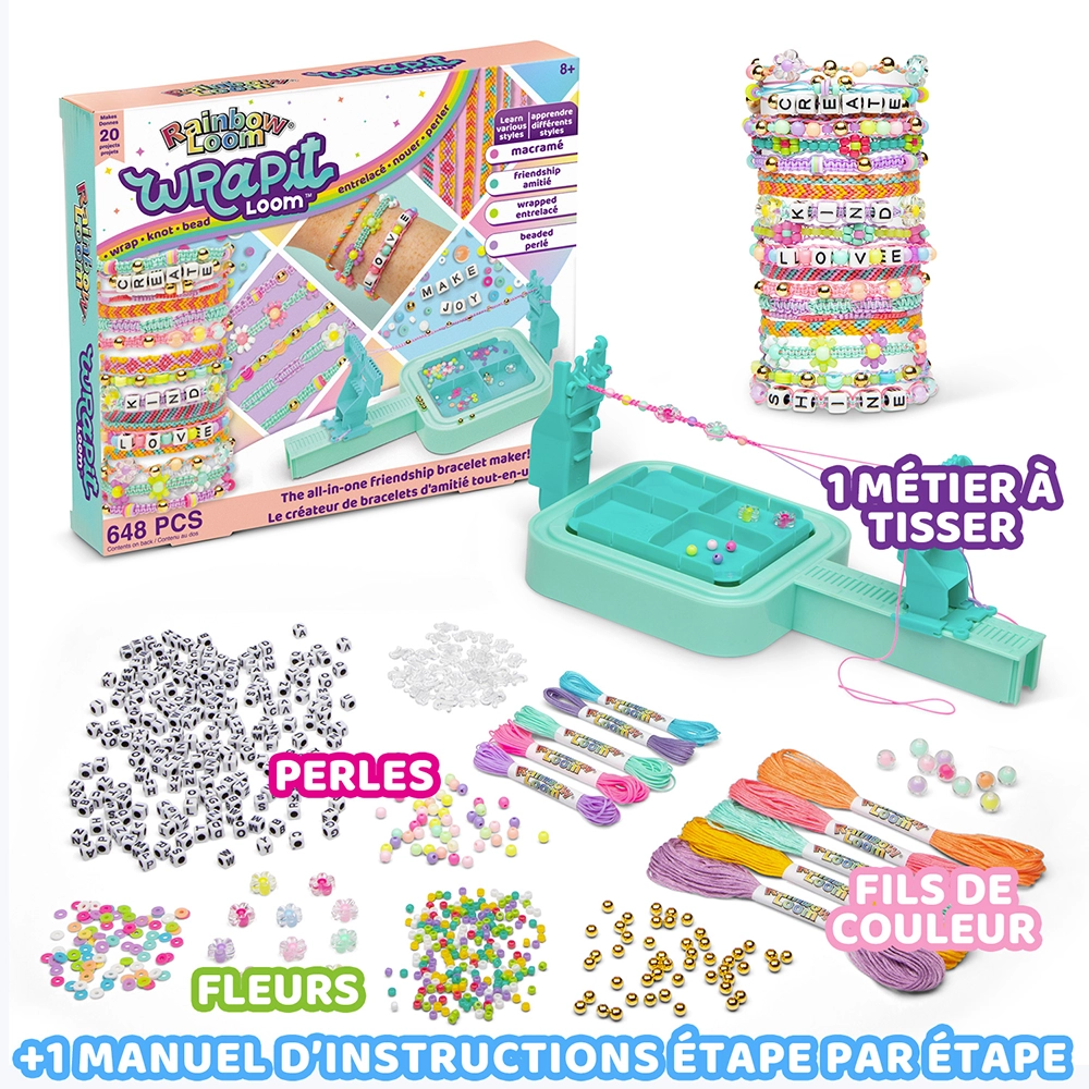 Rainbow Loom Wrapit - Kit de Création de Bracelets d'Amitié - Coffret 648 Pièces – Image 2