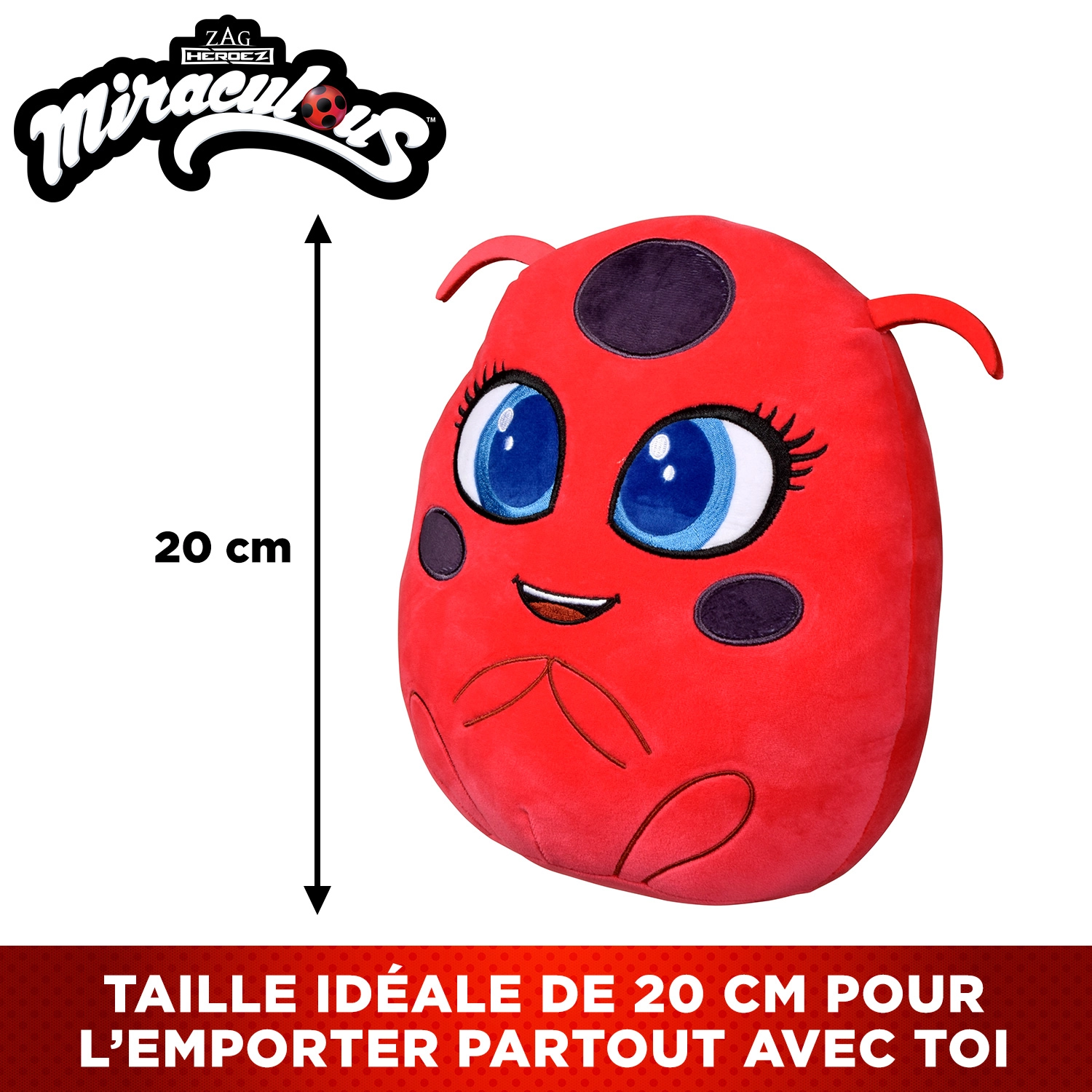 Bandai - Miraculous - Peluche Tikki à fonctions - Licence Officielle - Jouet Sonore Kwami Ladybug - Peluche Kwami Coccinelle Tikki Miraculous - Jouet Enfant 4 ans et + - P50711 – Image 4