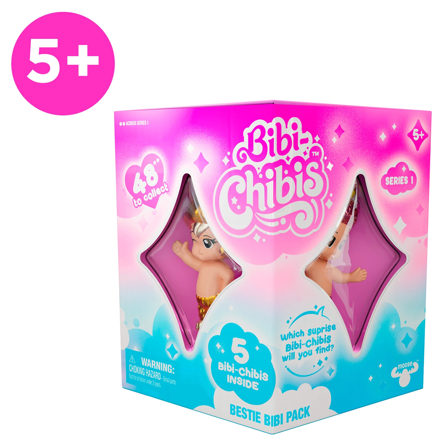 Bandai - Bibi Chibis - Pack de 5 - Modèles Aléatoires - Mini-figurines bébé à collectionner - 5 Figurines Chibi dont 3 Mystères - Pack Surprise édition limitée - Jouet Enfant 5 ans et + - ELB93407 – Image 6