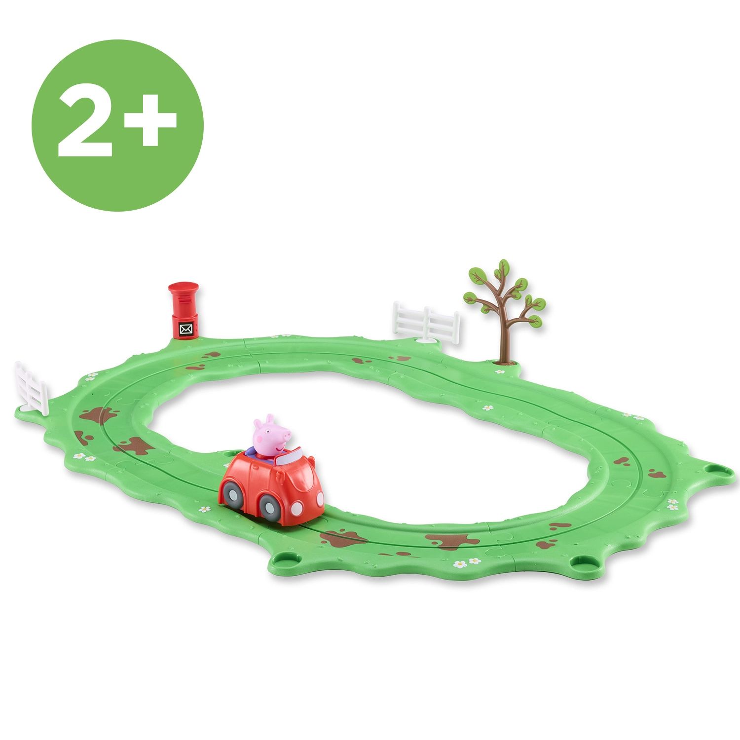 Bandai - Peppa Pig - Coffret Virée en Voiture avec Peppa - La Petite Voiture Rouge Whizz Around – Circuit avec Accessoires, Figurine de Peppa, Voiture Motorisée - Jouet Enfants dès 2 Ans - COP8343 – Image 6