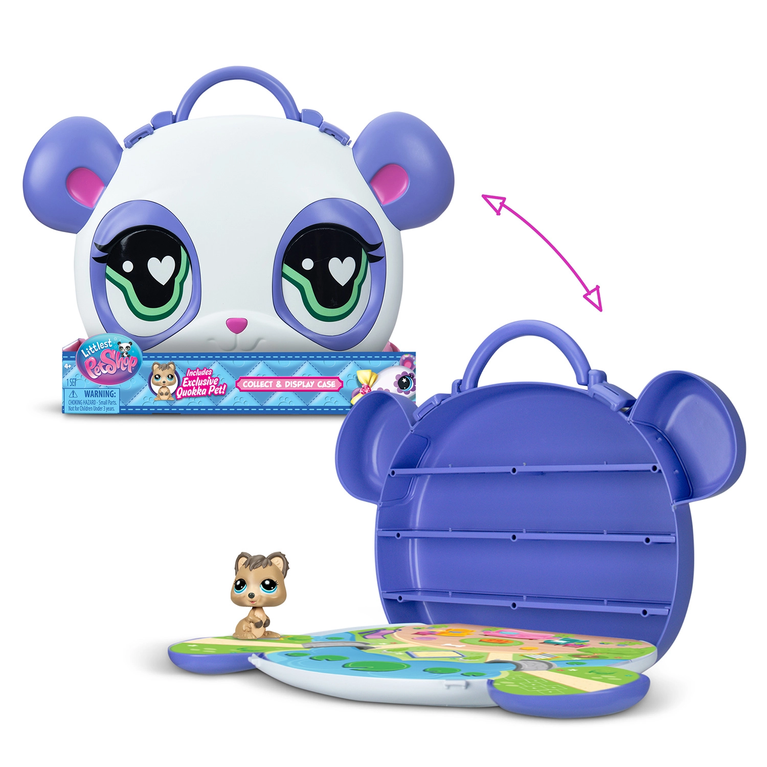 Littlest Pet Shop – Boîte de Collection et d’Exposition Display Case – 1 Petshop Rare + Boîte de Rangement + Code Roblox – Mini-figurines Animaux à Collectionner – Jouet Enfant 4 ans et + – BF00729