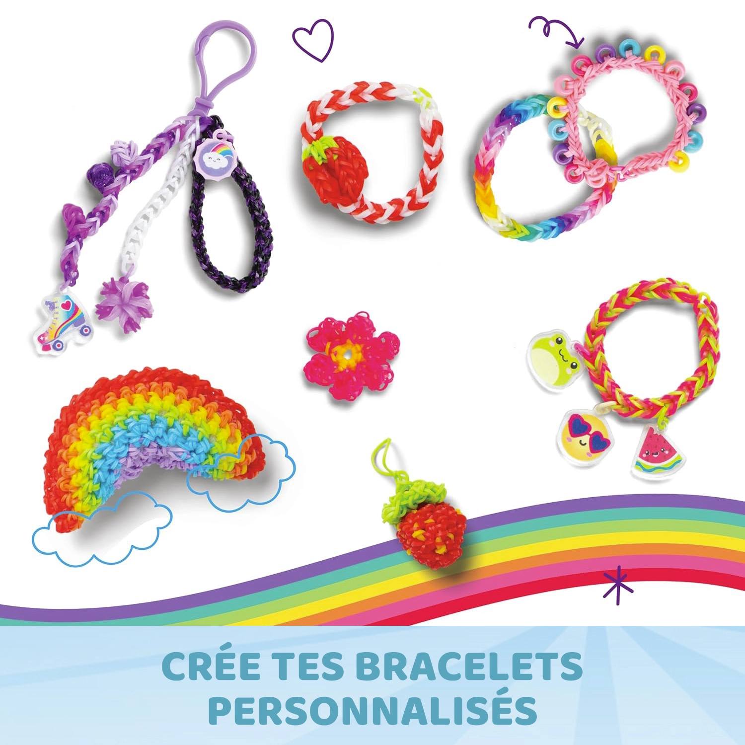 Bandai - Rainbow Loom Treasure Trove – Kit Créatif DIY Bracelets Élastiques – Coffret 11 000 Élastiques, Accessoires & Boîte de Rangement - Cadeau Loisir Créatif - Jouet Enfant 7 ans et + - CD0141 – Image 3