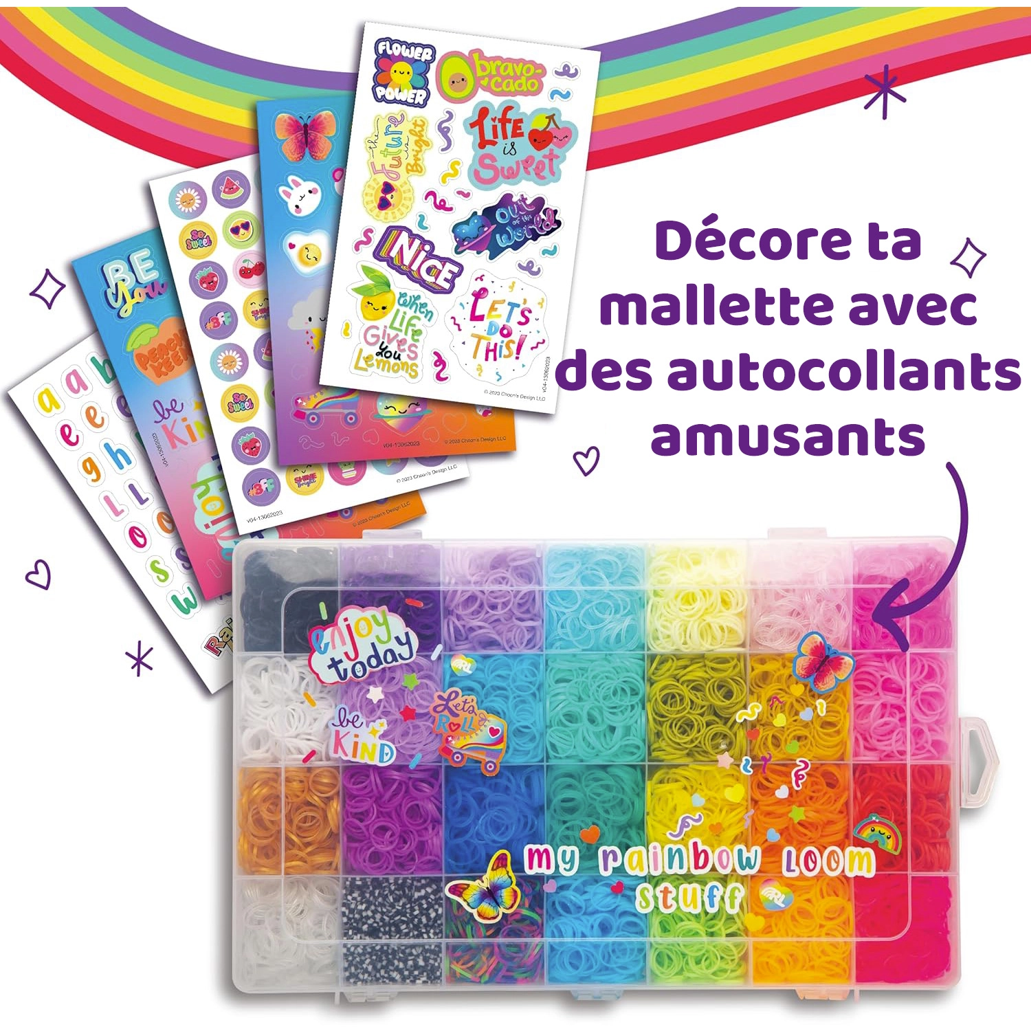 Bandai - Rainbow Loom Treasure Trove – Kit Créatif DIY Bracelets Élastiques – Coffret 11 000 Élastiques, Accessoires & Boîte de Rangement - Cadeau Loisir Créatif - Jouet Enfant 7 ans et + - CD0141 – Image 5
