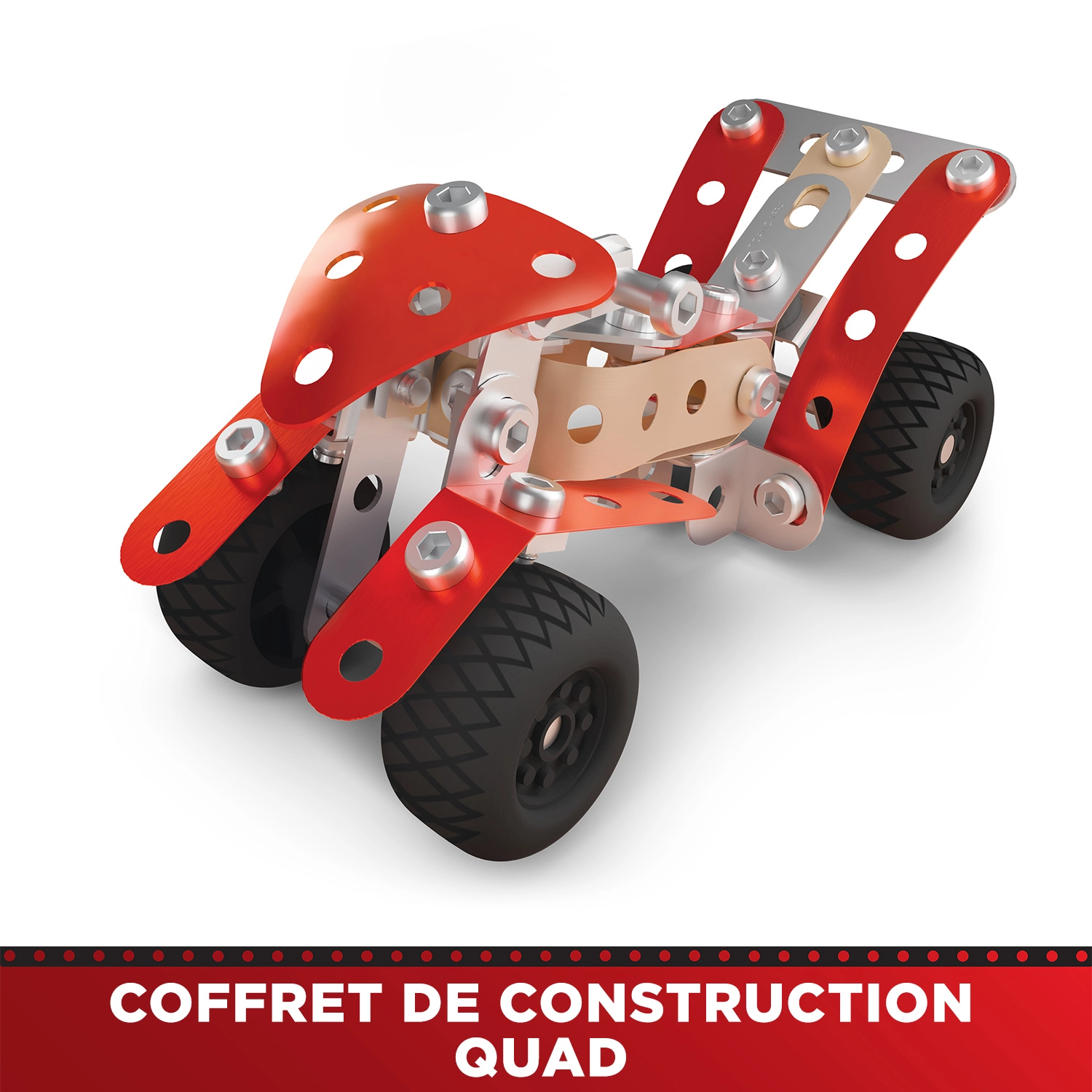 Bandai - Meccano Quad Bike - Coffret de Construction - 85 pièces, vrais outils, notice de montage - Kit Activité assemblage voiture quad - Niveau Débutant - Jouet Enfant 10 ans et + - APM11114 – Image 2