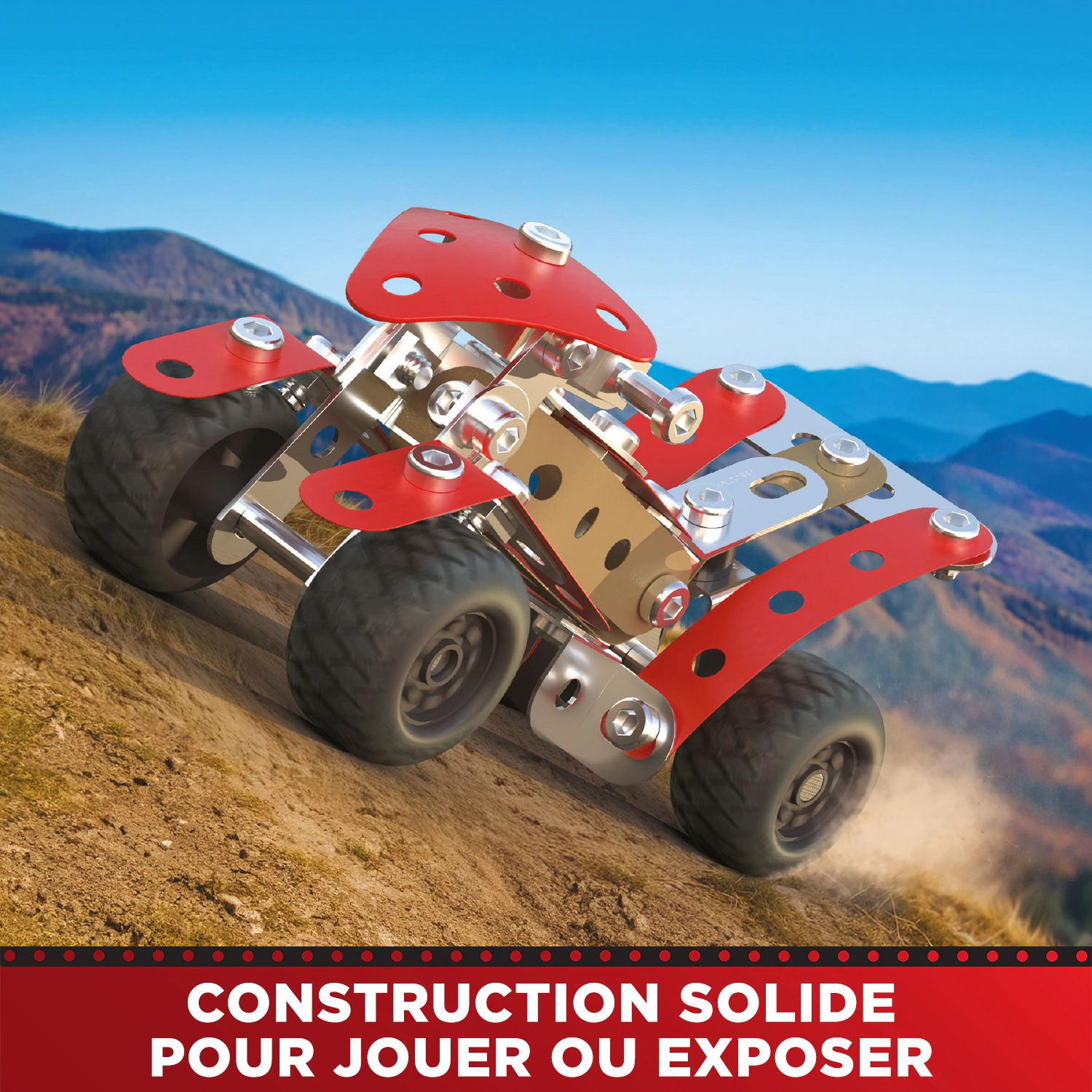 Bandai - Meccano Quad Bike - Coffret de Construction - 85 pièces, vrais outils, notice de montage - Kit Activité assemblage voiture quad - Niveau Débutant - Jouet Enfant 10 ans et + - APM11114 – Image 3
