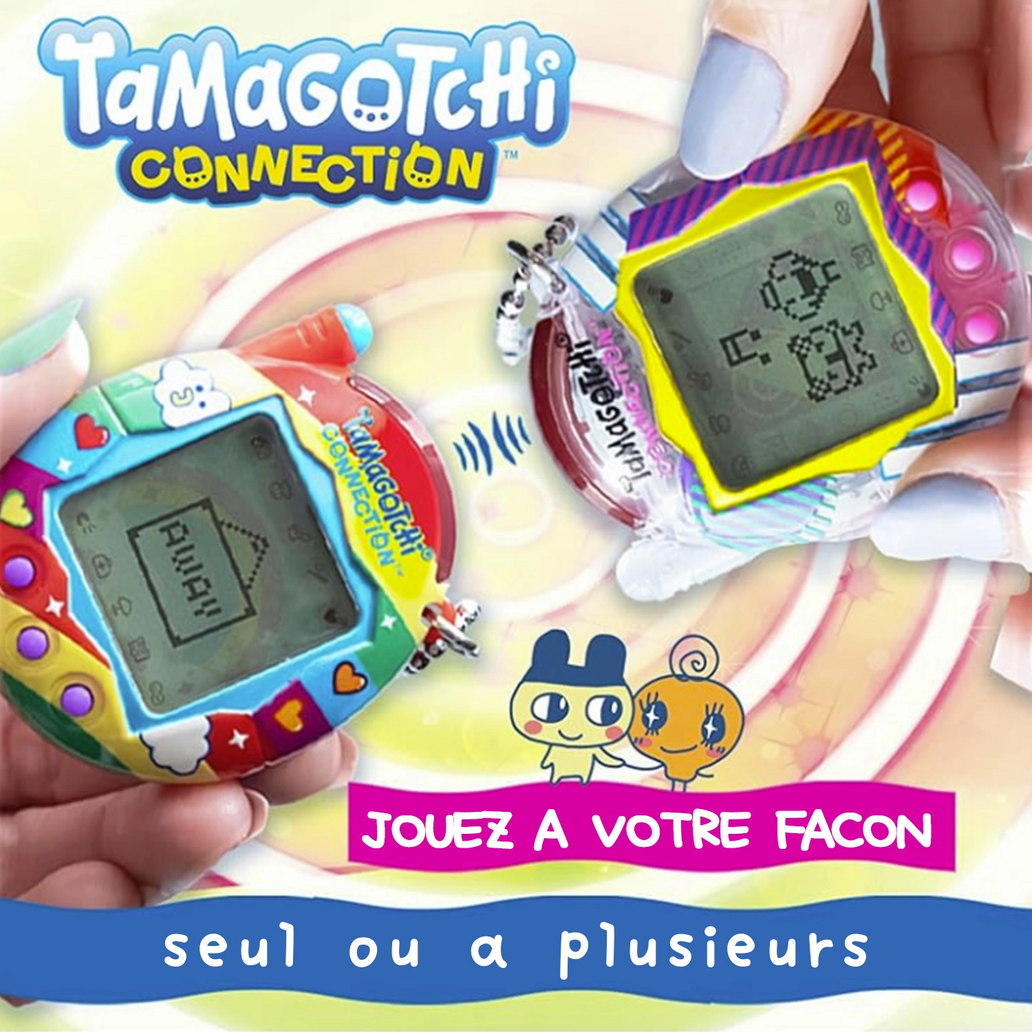 Bandai - Tamagotchi Connection Neon Planet – Animal Virtuel Interactif avec Connexion Infra-Rouge – Grand Écran en français – 6 Mini-Jeux – 50 Personnages à Débloquer - Jouet Enfant 6 ans et + - 44028 – Image 4
