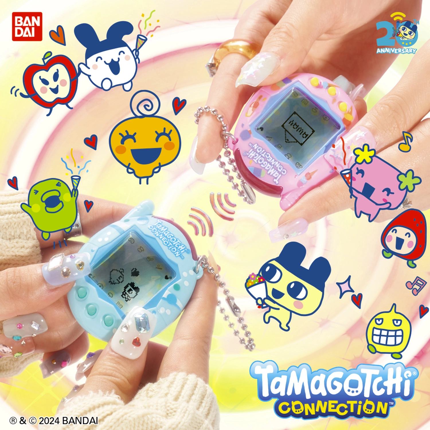 Bandai - Tamagotchi Connection Neon Planet – Animal Virtuel Interactif avec Connexion Infra-Rouge – Grand Écran en français – 6 Mini-Jeux – 50 Personnages à Débloquer - Jouet Enfant 6 ans et + - 44028 – Image 6