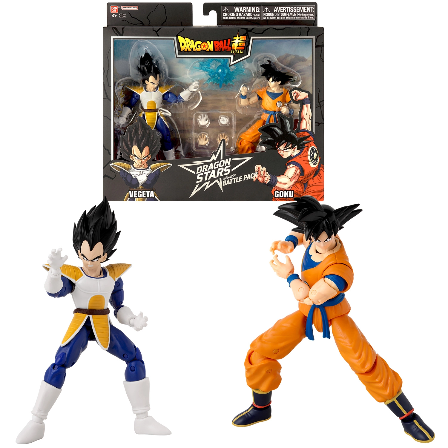 Bandai - Dragon Ball Super - Figurines Dragon Stars 17cm - Battle Pack - Goku vs Vegeta - Licence Officielle Dragon Ball - Pack de 2 figurines Collection Vegeta Goku - Jouet Enfant 4 ans et + - 37294